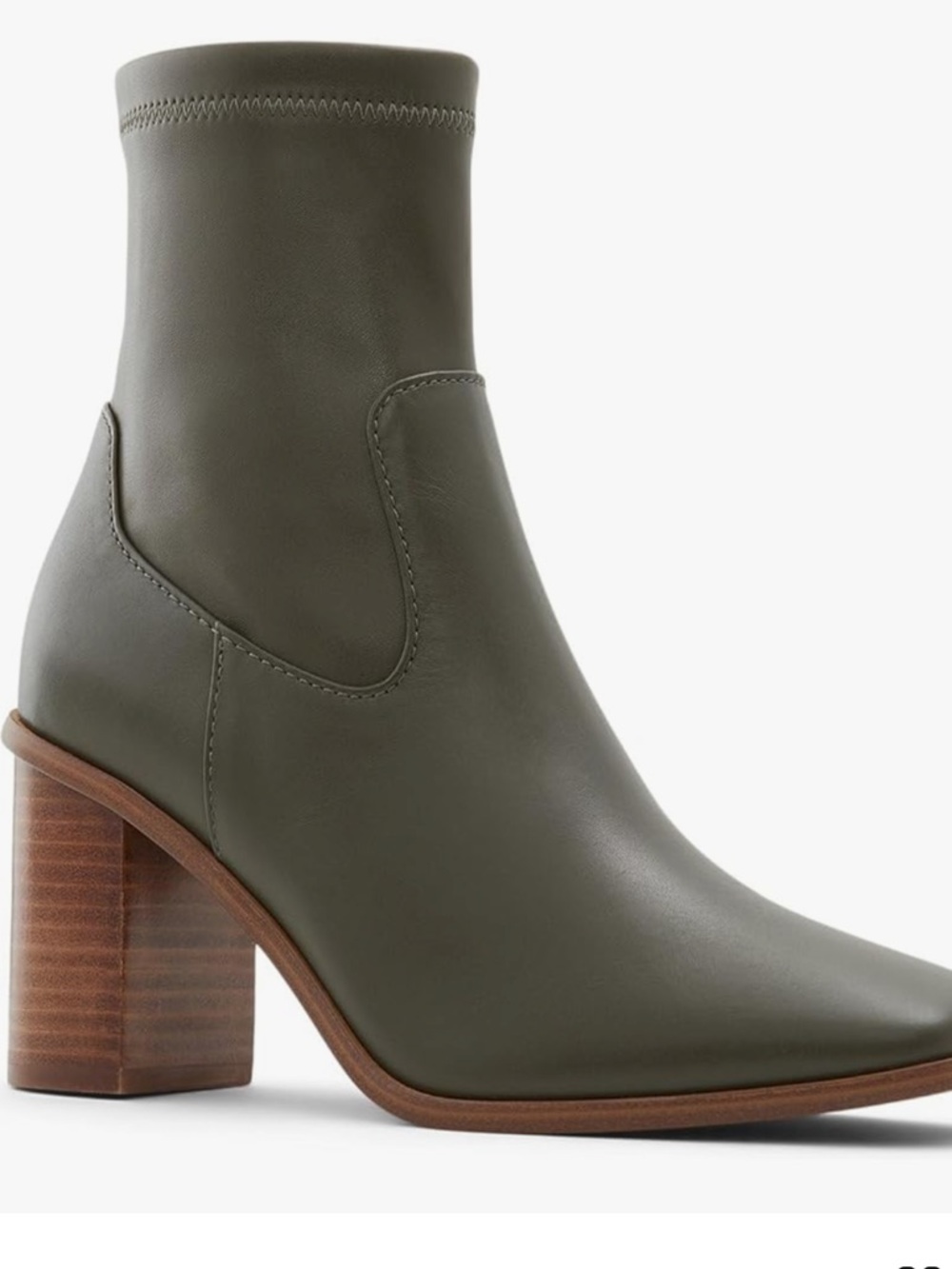 ALDO Marta Olive Leather Bootie - Women’s - 10